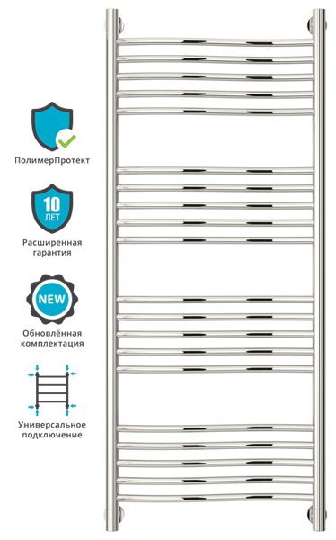 Полотенцесушитель водяной Сунержа Флюид+ 1200x500