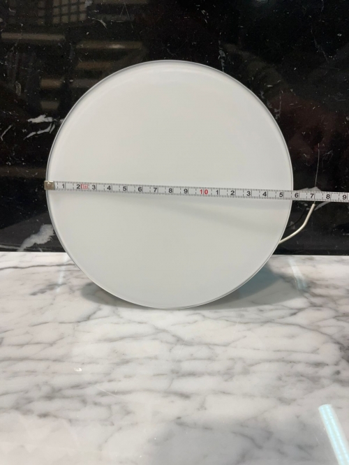 Тонкий бесшумный вытяжной вентилятор для ванной Mmotors ММР 120 глянцевое стекло круг белый